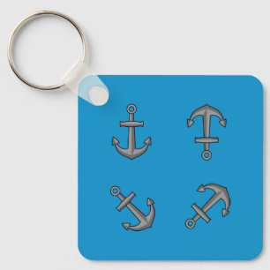 Chaveiro Conjunto de Âncoras do Barco de Animação
