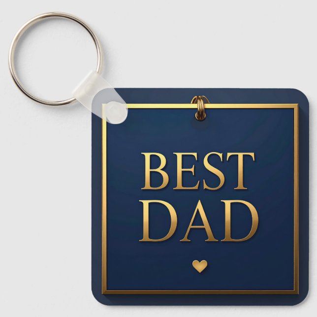 Chaveiro Conjunto de Pingente de Melhor Pai (Frente)