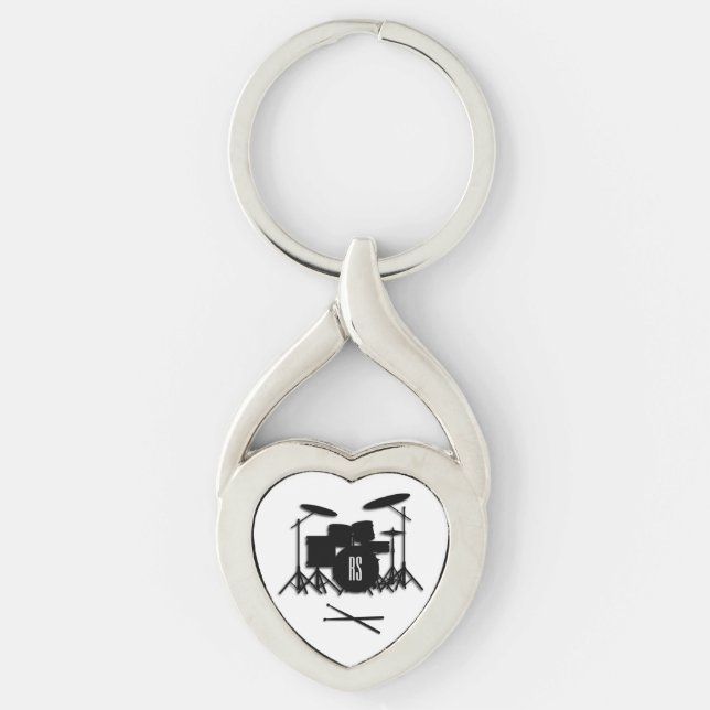 Chaveiro Conjunto de Tambores Monograma (Frente)