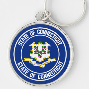 Chaveiro Connecticut Round Emblem