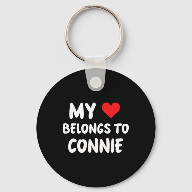 Chaveiro Connie - Meu Coração Pertence a Connie - Amor  (Frente)