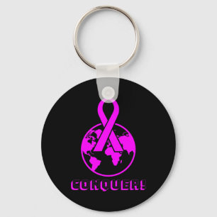 Chaveiro CONQUER! the world - fight breast cancer