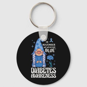 Chaveiro Consciência da diabetes. Em Novembro Vestimos Noss