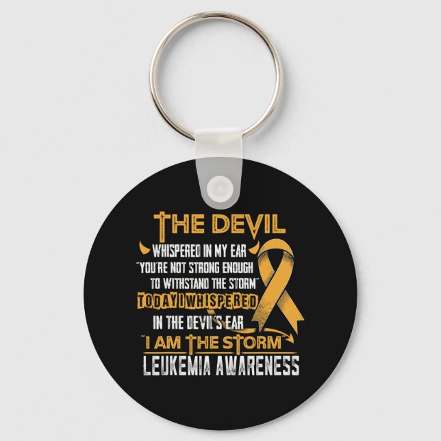 Chaveiro Consciência Da Leucemia Eu Sou O Diabo Da Tempesta (Frente)