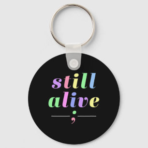 Chaveiro Consciência da saúde ainda viva Semicolon Rainbow