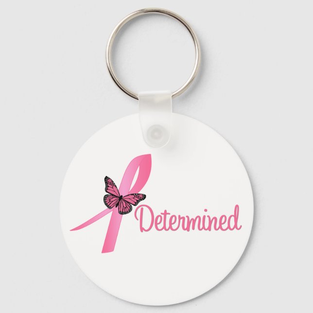 Chaveiro Consciência determinada do Cancer da mama (Frente)