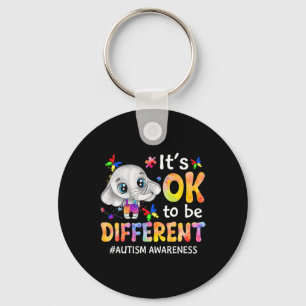 Chaveiro Consciência do Autismo É Ok Ser Diferente Elefante