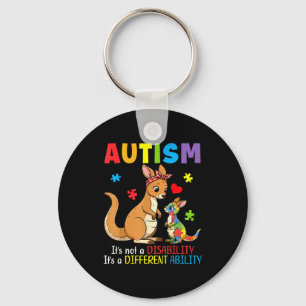 Chaveiro Consciência do Autismo Mãe Canguru Habilidade Dife