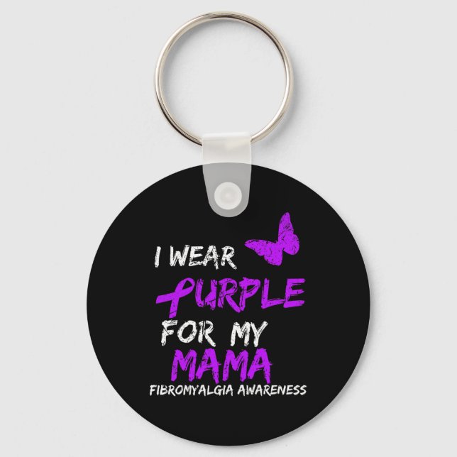 Chaveiro Consciência Eu Visto Roxo Para Minha Mãe (Frente)