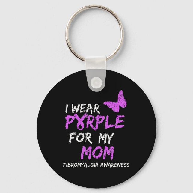 Chaveiro Consciência Eu Visto Roxo Para Minha Mãe 4 (Frente)