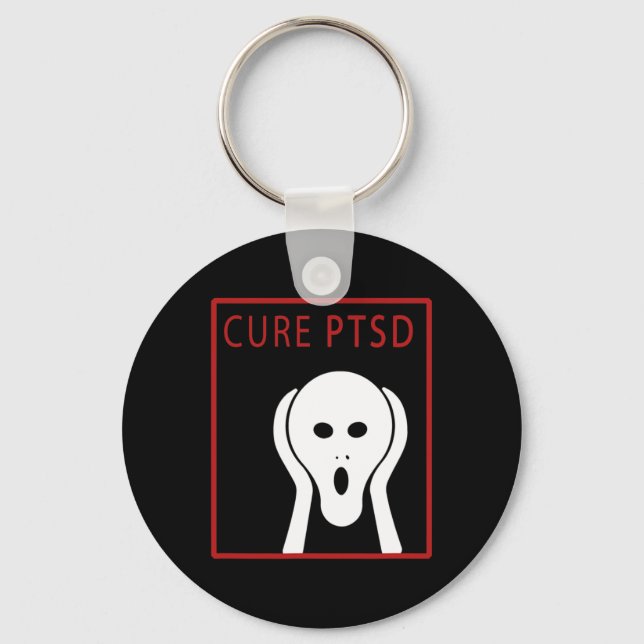 Chaveiro Consciência Ptsd Curta 2 Posto Desordem de Estress (Frente)