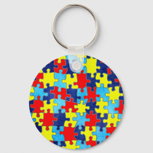 Chaveiro Consciência-Quebra-cabeça do autismo por Shirley