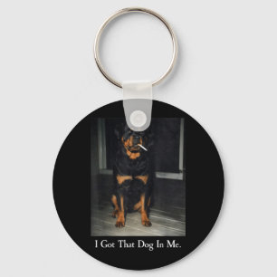 Chaveiro Consegui esse cachorro em Rottweiler fumando cigar