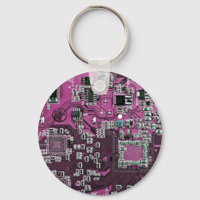 Chaveiro Conselho de Circuito Púrpura PCB Circuito Conjunto (Frente)