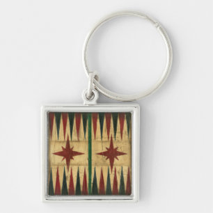 Chaveiro Conselho de Jogo Antiquado do Backgammon por Ethan