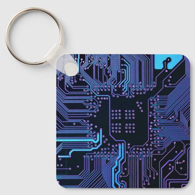 Chaveiro Conselho Nerd de saída PCB Blue Electronic Circuit (Frente)