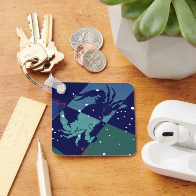 Chaveiro Constelação do Caranguejo de Câncer Astrologia Zod (Mesa)