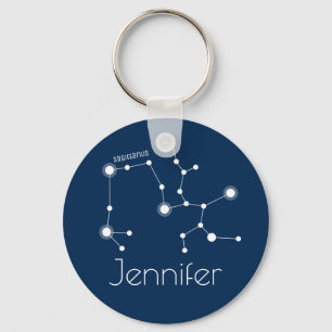 Chaveiro Constelação Sagitário Zodiac Personalizada