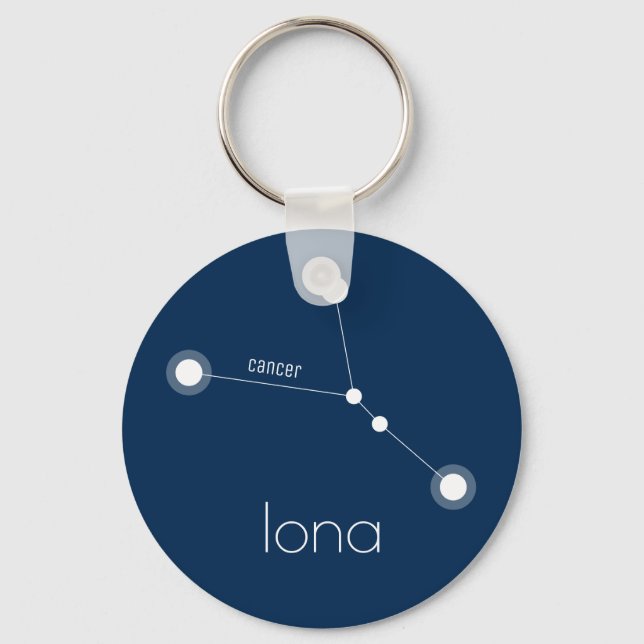 Chaveiro Constelação Zodiac do Cancer PERSONALIZADO (Frente)