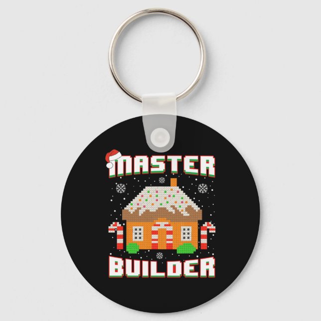 Chaveiro Construtor Mestre Gingerbird Casa de Natal B (Frente)