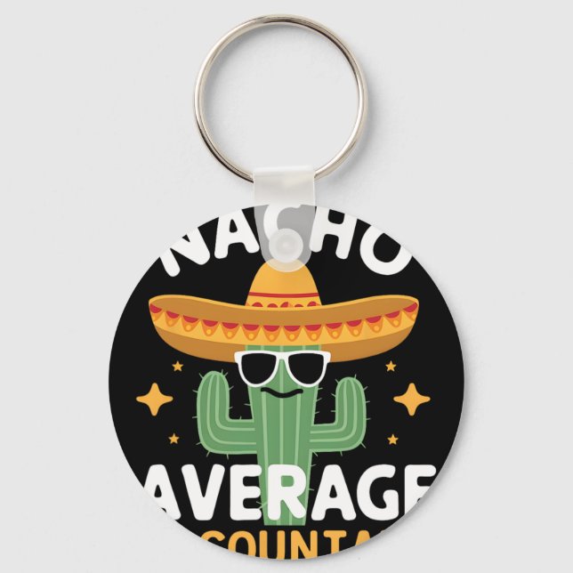 Chaveiro Contador Médio Nacho Engraçado Cinco De Mayo Mexic (Frente)