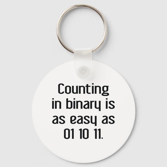 Chaveiro Contagem em Binário (Frente)