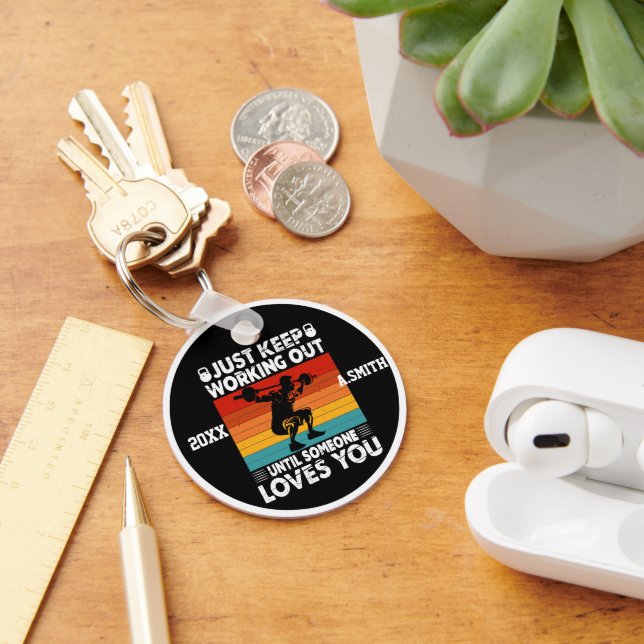 Chaveiro Continue Trabalhando Até Que Alguém Te Ame GYM (Mesa)