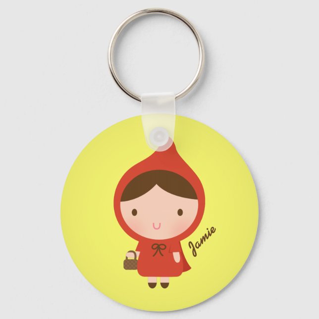 Chaveiro Conto de Fadas da Capuzinho Vermelho para Meninas (Frente)