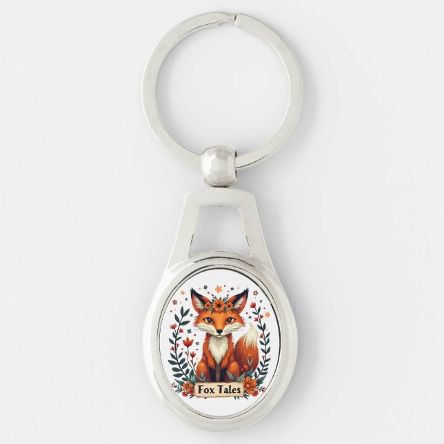 Chaveiro Contos da Raposa Boho Animais da Floresta (Frente)
