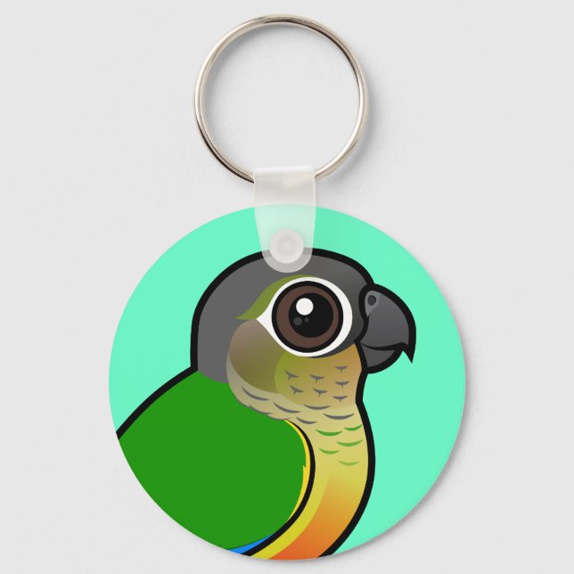 Chaveiro Conure Amarelo Lateral Birdorable (Frente)