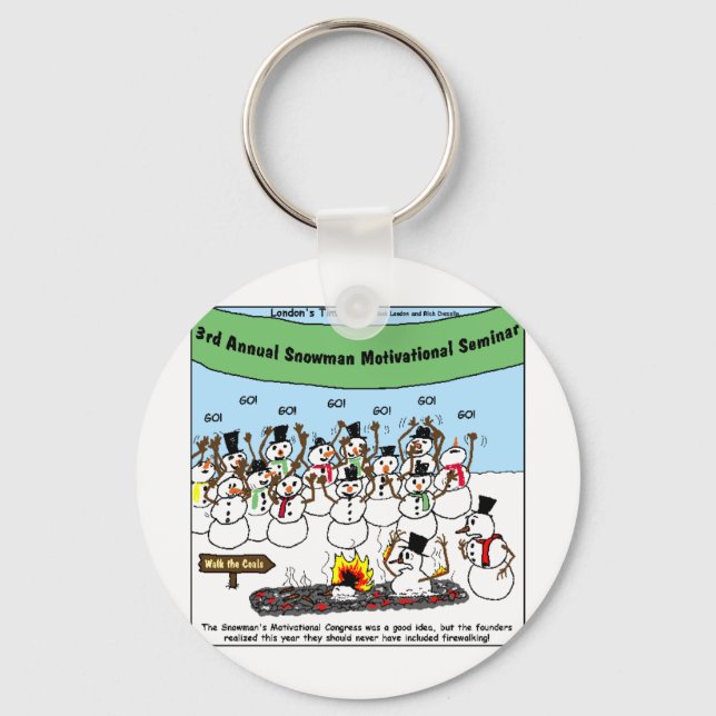 Chaveiro Convenção de Boneco de Neve Presentes e Camisetas  (Frente)