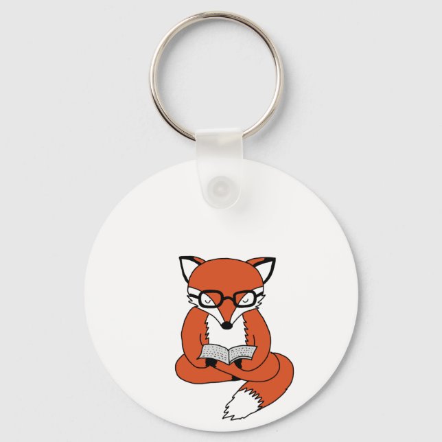 Chaveiro Conversas fox reading book (Frente)