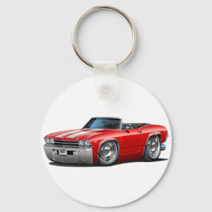 Chaveiro Convertible 1969 Vermelho-Branco de Chevelle
