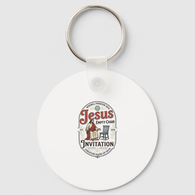 Chaveiro Convite de Cadeira Vazia de Jesus Convite de Cadei (Frente)