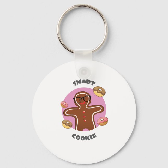 Chaveiro Cookie inteligente com ameaças (Frente)