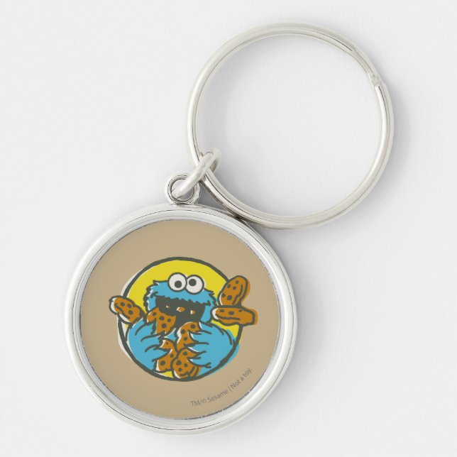 Chaveiro Cookie Monster Retrô (Frente)