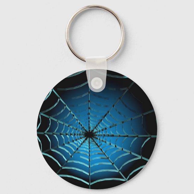 Chaveiro Cool Blue Spider Web (Frente)