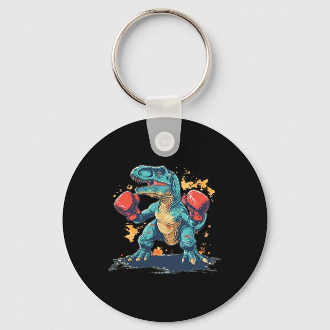 Chaveiro Cool Boxing Gloves With Dinosaur  (Frente)