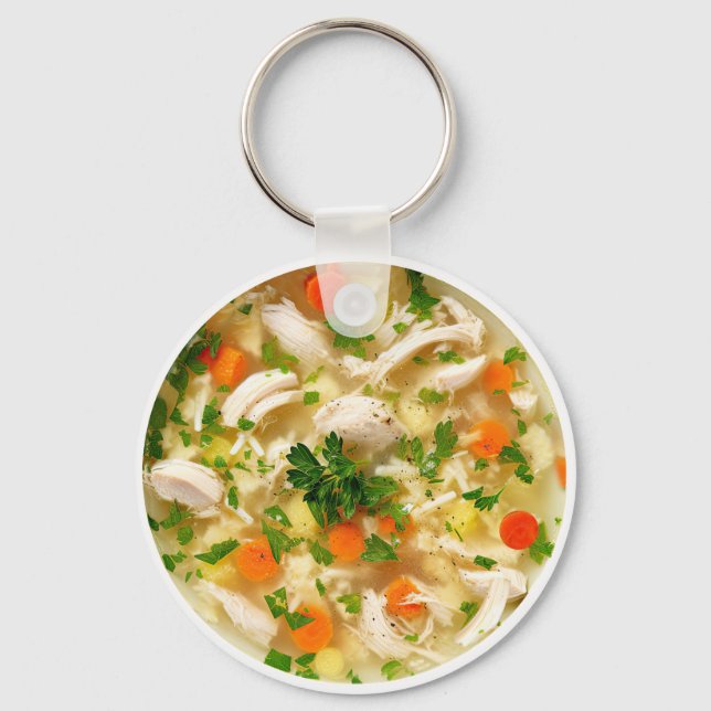 Chaveiro Cool Fun Chicken Noodle Soup Theme  (Frente)
