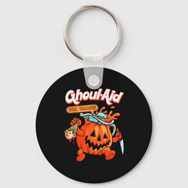 Chaveiro Cool Ghoul Aid Funny Ghoul Pumpkin Cute Meme Hallo (Frente)