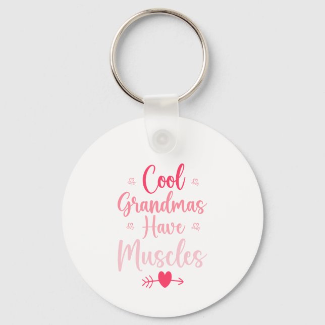 Chaveiro Cool Grandmas Have Muscles  (Frente)