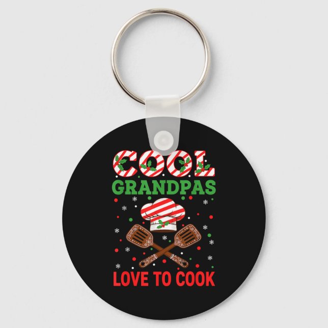 Chaveiro Cool Grandpas Love To Cook Festive Fun Candy Cane  (Frente)