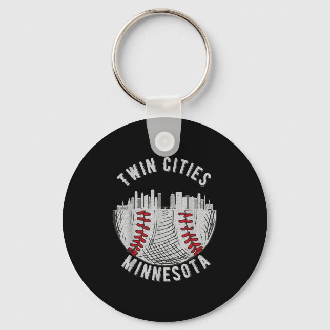 Chaveiro Cool Twin Cities Minnesota Mn Baseball Skyline St  (Frente)