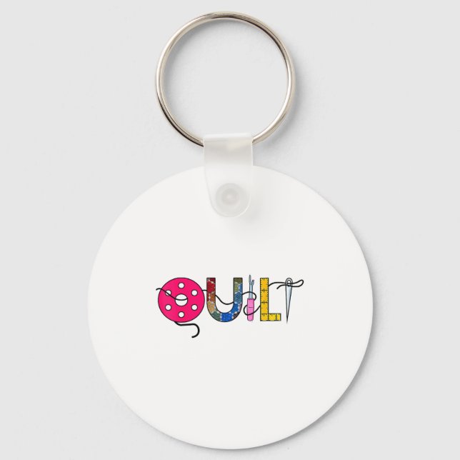 Chaveiro Cool Womens Quilt Quilting Sewing Hobby Crafter Gi (Frente)