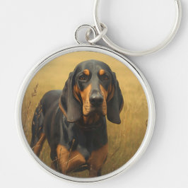 Chaveiro Coonhound Preto e Fogueira
