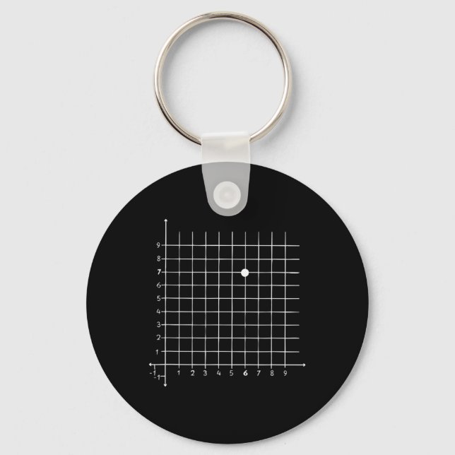 Chaveiro Coordenada Matemática (6,7) Humor Para Professor,  (Frente)