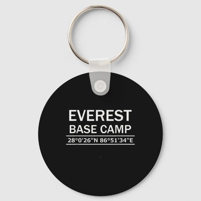 Chaveiro Coordenadas do Acampamento Base do Monte Everest  (Frente)