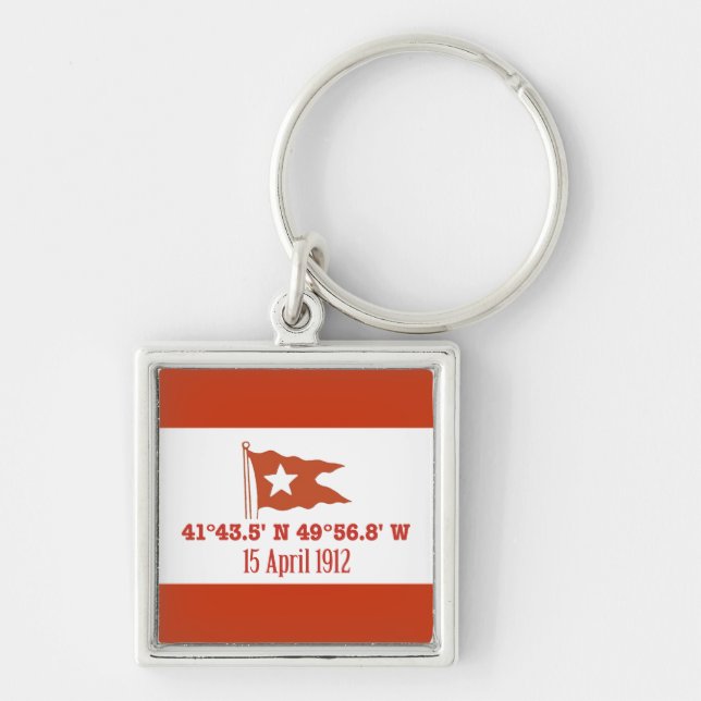 Chaveiro Coordenadas GPS de Sinalização Titânica e Sinaliza (Frente)