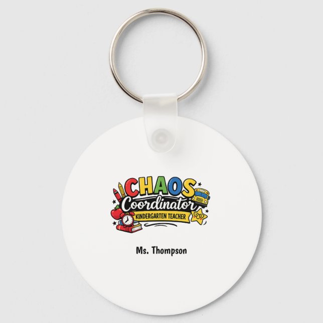 Chaveiro Coordenador de Caos Personalizado Professor(a)  (Frente)