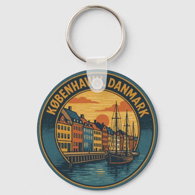 Chaveiro Copenhague Porto de Nyhavn (Frente)